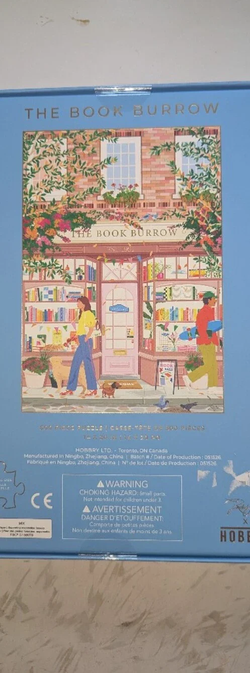 The Book Burrow 500-Piece Puzzle - Blue Box